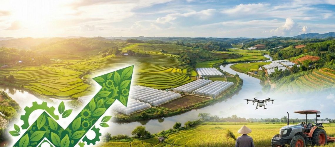 Agricultural landscape illustrating regional agribusiness growth